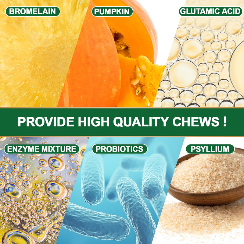 200 Chew No Poo Chews for Dogs-Coprophagia Stool Eating Deterrent-Stop Eating Poop for Canine- Dogs Poop Eat Deterrent Supplement with Probiotics&Digestive Enzymes Breath Aid Support-Chicken Chicken