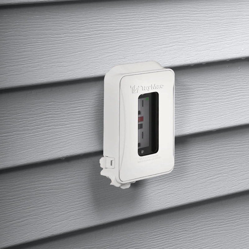 TayMac ML450W White Polycarbonate 1-Gang Weatherproof In-Use Expandable Electrical Outlet Cover for Home Improvement, 1-in. to 3-in. Deep Outdoor Outlet Cover for Electrical Box, NEMA 3R