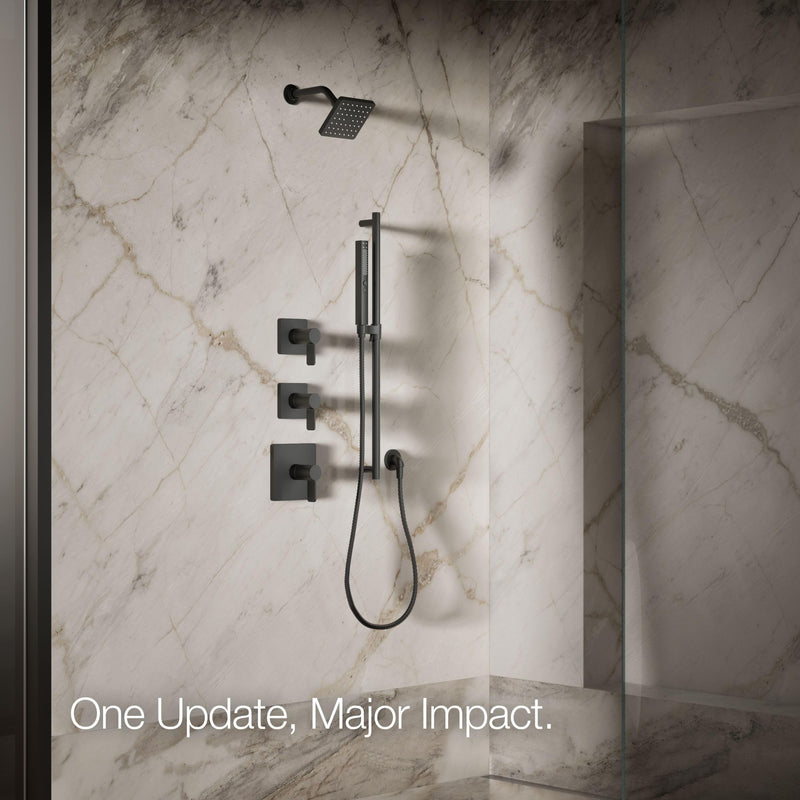Kohler 24805-BL Parallel® Single-function showerhead, 2.5 gpm, Matte Black