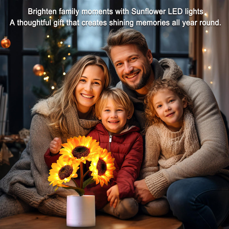 Sunflower LED Lamp for Women Valentines, Ideal for Bedroom Decor, Sunflower Gifts for Mom Grandma Teacher Aunt Girlfriends Coworker Friend Wife Anniversary Birthday Christmas Valentine's Day