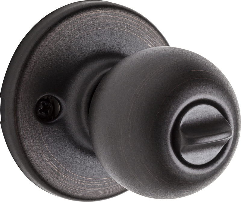 Kwikset Polo Entry Door Knob with Lock and Key, Secure Keyed Handle Exterior Doorknob, Front Entrance and Bedroom, Venetian Bronze, Pick Resistant SmartKey Rekey Security Entry with Smartkey