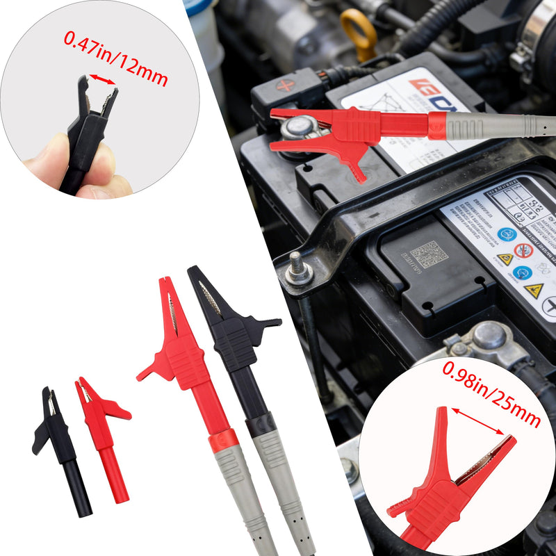 28 Pcs Multimeter Test Leads Kit with Gold-Plated Probes, Alligator Clips, Test Hooks & Back Probe Pins, Universal Multimeter Accessories for Automotive, Industrial and Home Electrical Testing
