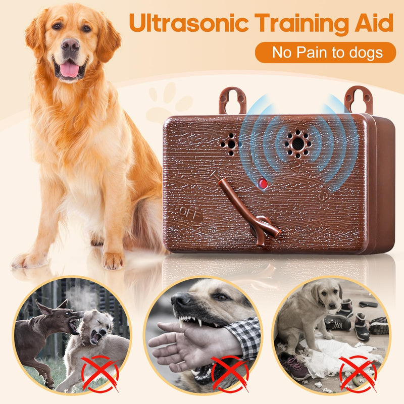 Anti Barking Device, 50FT Dog Barking Control Devices with 3 Adjustable Modes, Ultrasonic Dog Bark Deterrent Devices for Indoor & Outdoor, Dog Barking Silencer Bark Box Black-2
