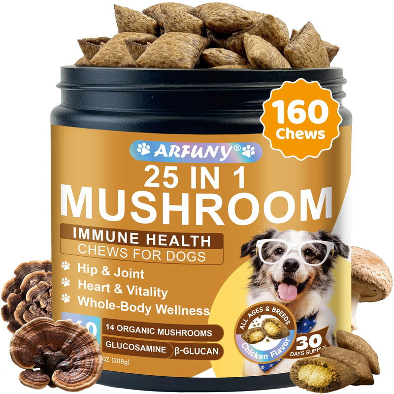 24 in1 Dog Mushroom Chews & 25 in1 Dog Mushroom Chews - Lumps & Bumps - Gut, Hip, Joint, Skin, Coat, Immune Health