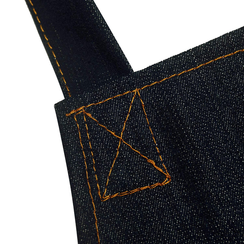 Black Denim Aprons for Men/Women with Pockets Tool Apron Waterproof Adjustable Canvas Apron Lightweight Kitchen Apron Work Apron