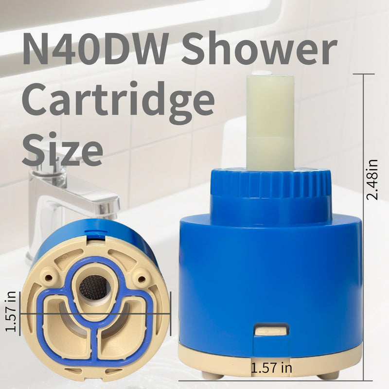40mm Faucet Cartridge,CUPC/NSF/IAPMO Certified,Suitable for Shower and Kitchen Faucet,Included Brass Cap and Decorative Cover
