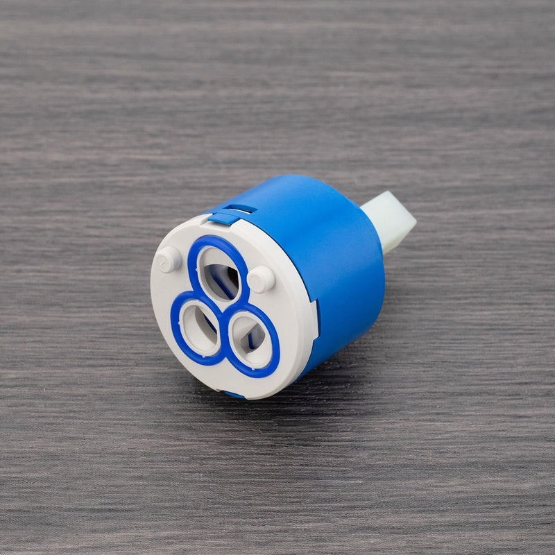 Create idea 40 mm Replacement Faucet Cartridge Ceramic Cartridge Tap Low Noise Three-Layer Filtering Square Stem Ceramic Cartridge for Kitchen Blue 40mm
