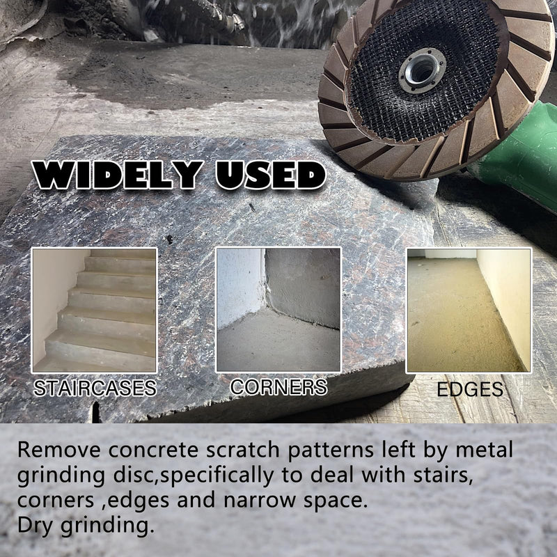 5 inch Transitional Concrete Grinding Wheel,5/8"-11 Arbor Ceramic Bond Cup Wheels for Concrete Smoothing Polishing,100 Grit 5 Inch 100 Grit