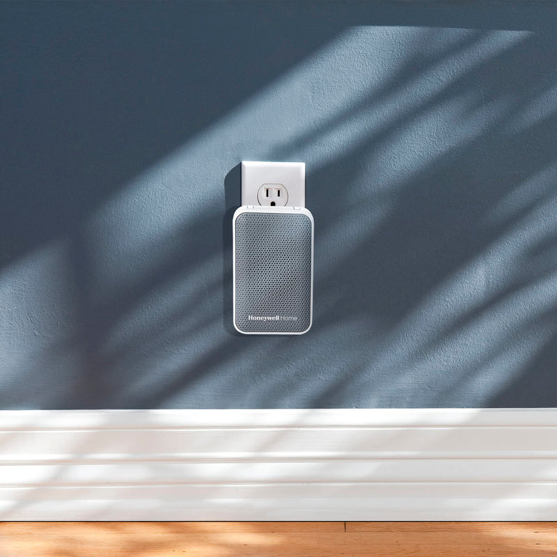 Honeywell Home RDWL313P2000 Doobell Plug-in Wireless Doorbell & Push Button-3 Series, Gray Wireless Doorbell Plug-in w/Push Button Strobe Light