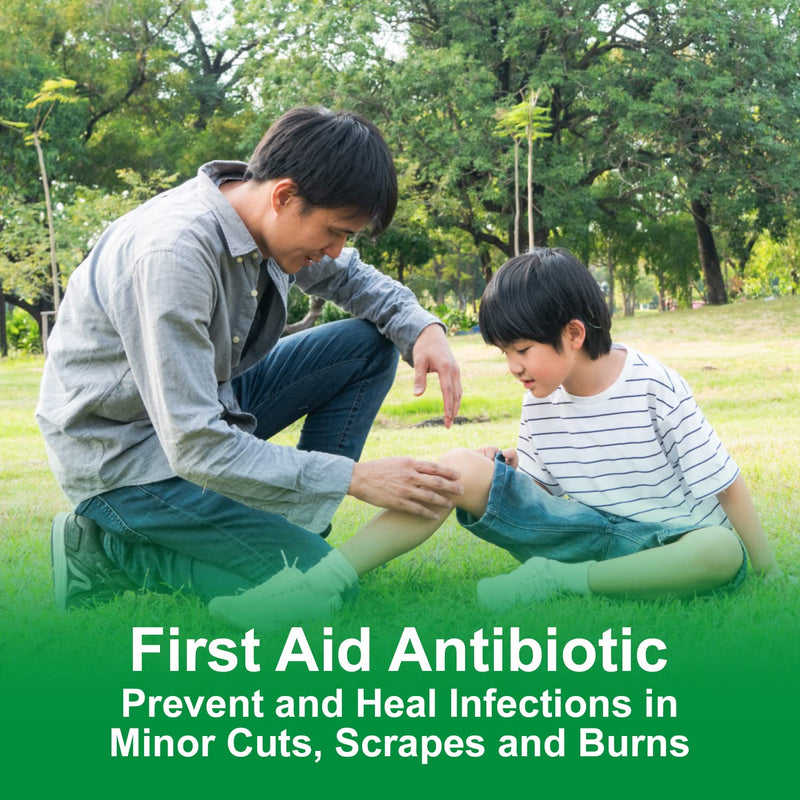CareAll Bacitracin Antibiotic Zinc Ointment 1oz (3 Pack). First Aid Ointment to Prevent and Heal Infections for Minor cuts, Scrapes and Burns.