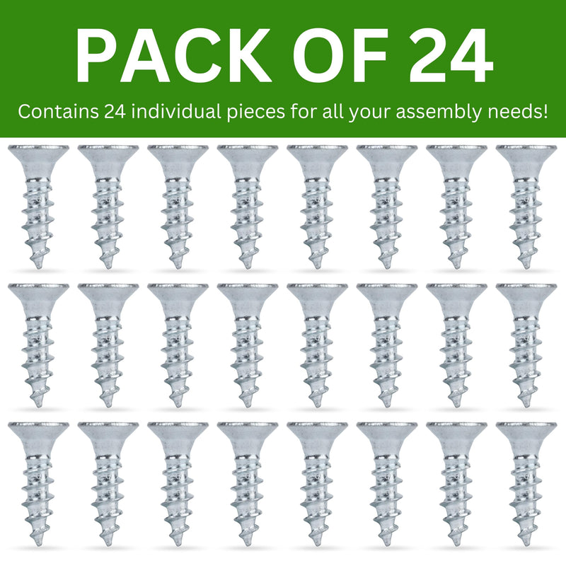 Spare Hardware Parts Replacement for IKEA Furniture Screw Chipboard Countersunk Screw TFX - Part #148510 | Chipboard Screw M4.0-1.8×15 Full Thread with PZD2 Recess | Pack of 24 148510