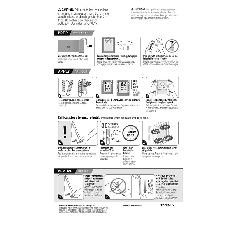 Command Medium Picture Hanging Strips, Damage Free Hanging Picture Hangers, No Tools Wall Hanging Strips for Living Spaces, 6 White Adhesive Strip Pairs