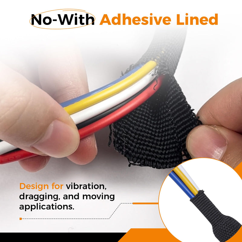 2-1/4'' Flat Heat Shrink Hose Sleeve Protector Cable Cover 30ft | Abrasion Resistant Protective Hose Sleeving For Welding Tig Torch, Hydraulic Hose 30Feet(360Inch)