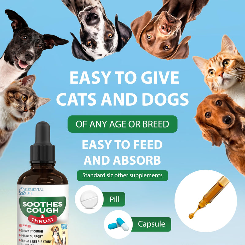 Kennel Cough Drops for Dogs & Cats Cough Relief Dry and Wet Pet Cough Allergy Relief - for Dogs of All Breeds & Sizes - PawsPlanet Australia
