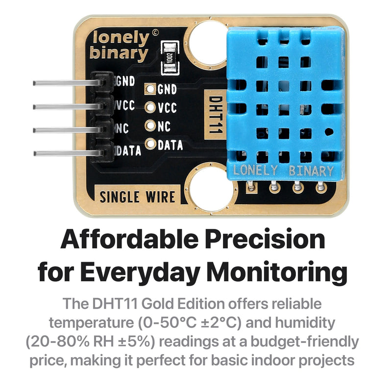 6pcs DHT22 DHT11 Gold Edition Digital Temperature Humidity Sensor Set AM2302 Weather Station Monitor for Arduino ESP32 S3 Raspberry Pi Project