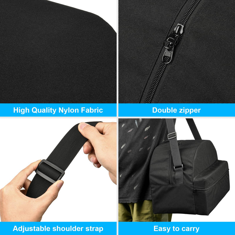 Storage Bag Compatible with Bissell Carpet and Upholstery Cleaner 1400B, Steam Cleaner Organizer Bag for Bissell Carpet Cleaner, Adjustable Travel Carrying Case with Extra Pocket for Accessories Blakc