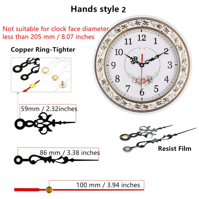 Original Youngtown 12888 Pendulum Clock Movement with 3 Sets of Hands 23 mm (9/10 inches) Shaft Length 15.4 mm (3/5 inch) Thread Length. 9/10 inch total shaft length