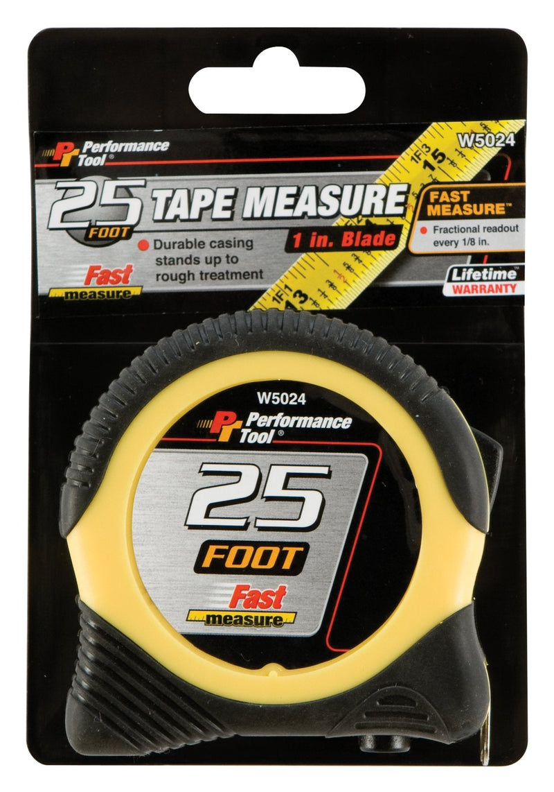 Performance Tool W5024 Fractional Digital Caliper with Convenient 1/8" Readout, Durable Casing, and Bright Color for Easy Visibility (Pack of 2) 7.6 m (Pack of 2)