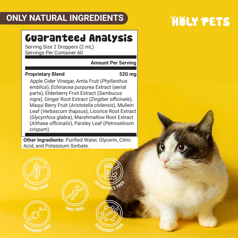 Cough Medicine for Dogs & Cats, Respiratory Infection Support - Sneezing Relief & Kennel Cough Treatment - Pet Asthma Support - Made with Natural Ingredients in The USA - NewNest Australia
