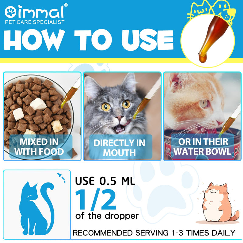 Kennel Cough for Cats, Kennel Cough Herbal Drops, Cats Cough Reliel Liquid Drop for Cats Allergy Relief, Soothes Cats Cough, Pet Health Supplies for Cat Cough Care, Chicken Flavor - 1 Pack / 2 Fl oz - PawsPlanet Australia