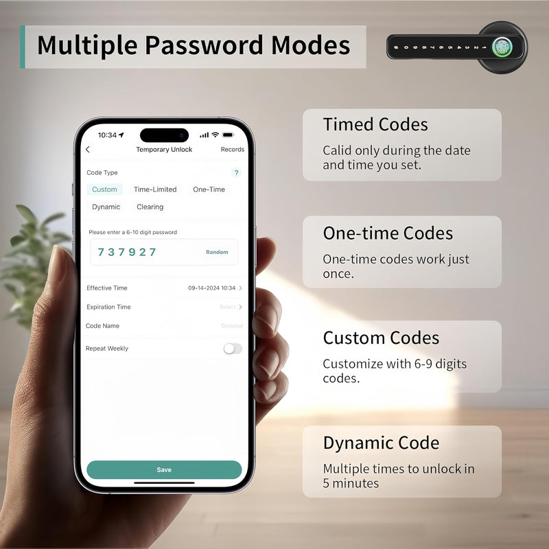 Smart Fingerprint Door Knob,Biometric Fingerprint Door Lock,Keyless Entry Door Lock with Handle,Thumbprint Code Door Locks for Rental, Bedroom, Office and Hotel