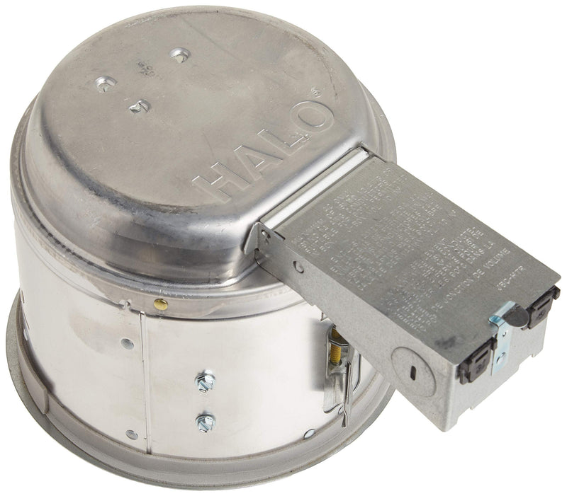 HALO E27RICAT E26 Series Recessed Lighting Shallow Remodel Insulation Contact Rated Air-Tite Housing, 6", Aluminum 6 in.