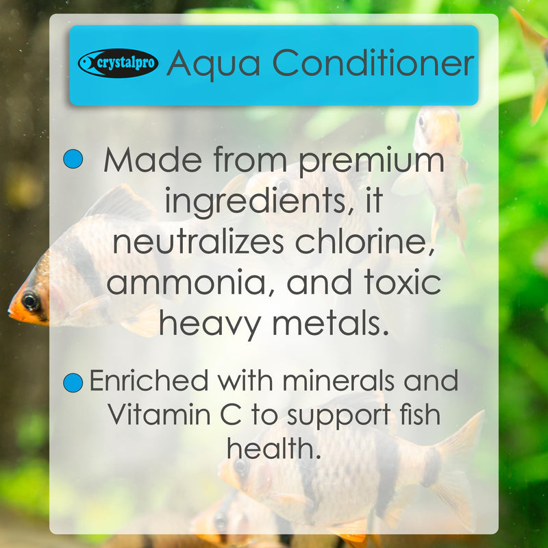 Aqua Conditioner - Treats 1250 Gallons - Aquarium Water Conditioner - Neutralizes Chlorine and Ammonia 4.2 Oz 125 ml