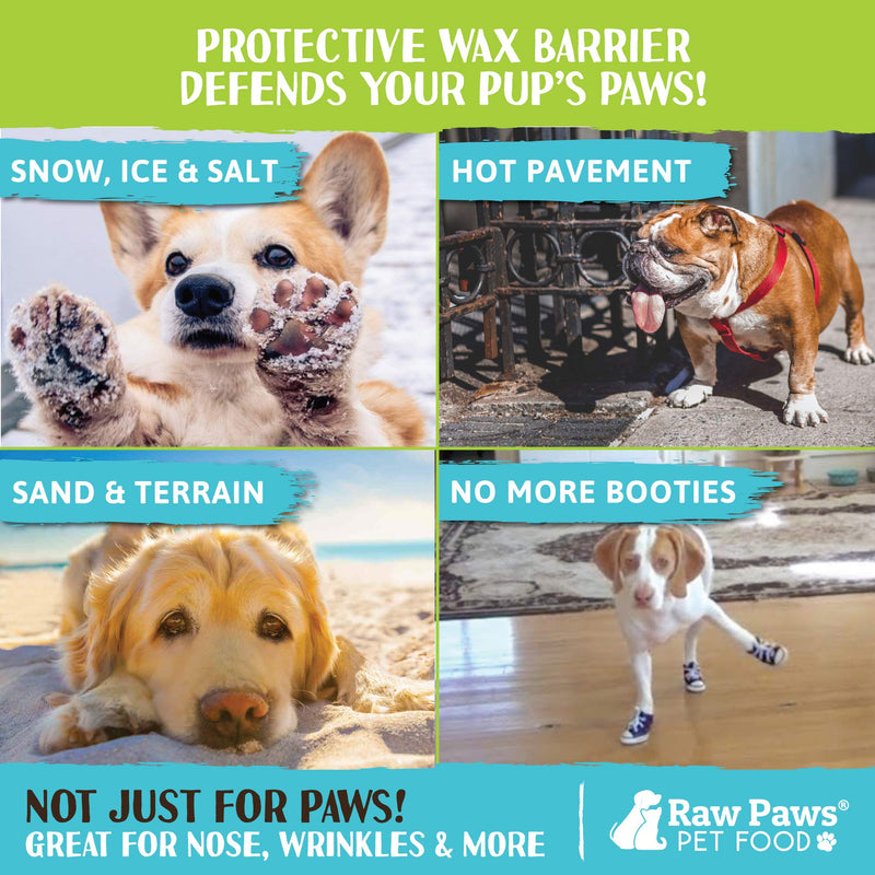 Raw Paws Virgin Organic Coconut Oil & Paw & Nose Balm Bundle - Coconut Oil for Dogs & Cats, 4-oz & Paw & Nose Balm, 4-oz - Treatment for Itchy Skin, Dry Nose, Paws - Natural Balm Paw Soother for Cats
