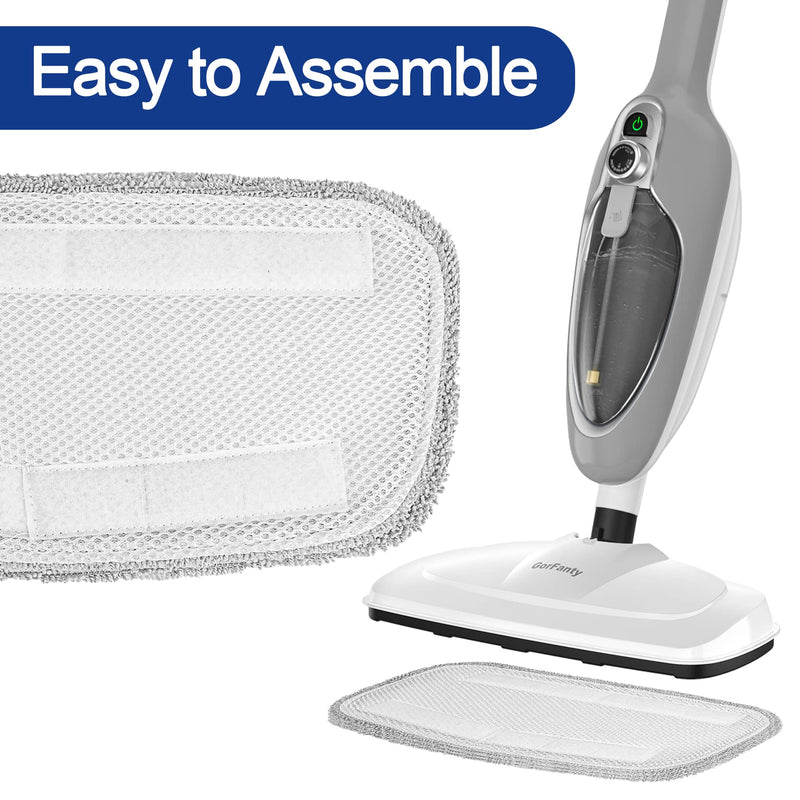 2 Packs Steam Mop Cloth Fits Steam Mop GF-6610 Washable, Reusable, Highly Absorbent Microfiber Steam Mop Pads Steam Mop Replacement Pads. Crey- 2 Packs Steam Mop Pads