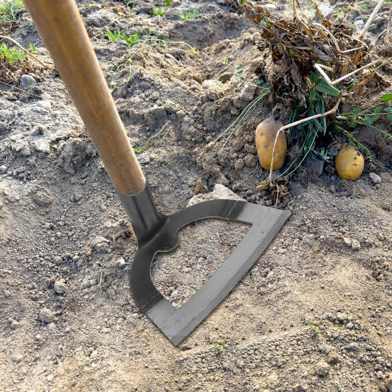 Hollow Garden Hoe Small Hoe Garden Tool Carbon Steel Farm Tool for Weeding Soil Loosening and Cultivating, 8.38X5.51 Inches 21.3x14cm hollow