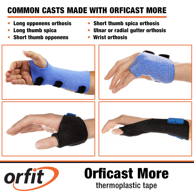 Orficast More Thermoplastic Tape, 6" x 9', Black 6-Inch 1 Roll