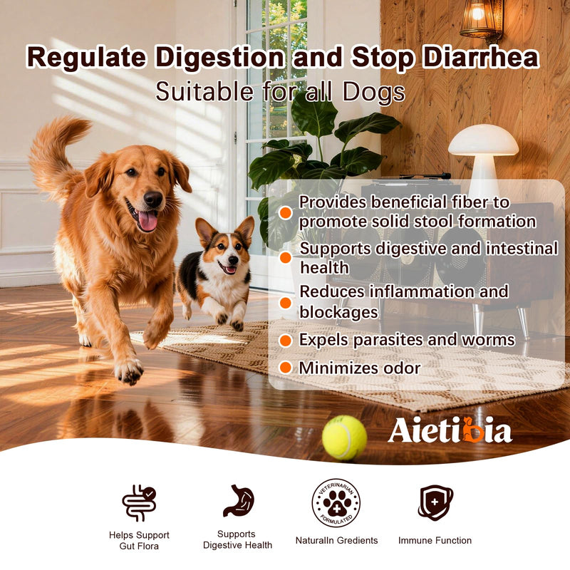 180 Chew Anal Gland Soft Chews for Dogs-Help Reduce Scooting with Pumpkin&Digestive Enzymes Probiotics Fiber Supplement-Bacon Flavor