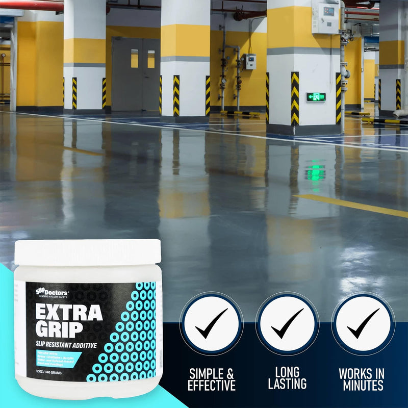 Non-Slip Paint Additive for Color Epoxy, Urethane, & Acrylic Paint - Extra Grip Anti-Skid Grit for Coatings
