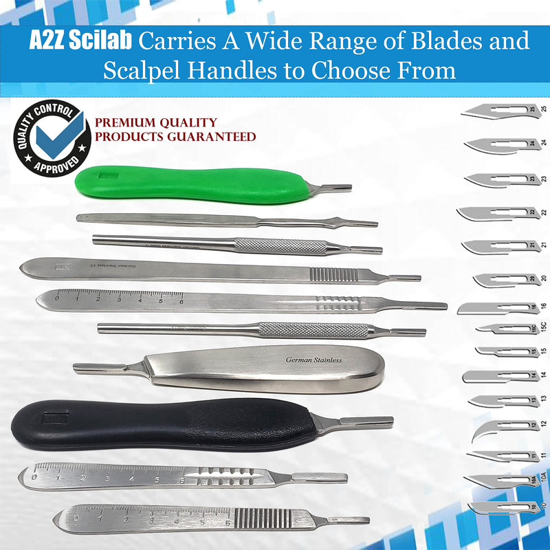 Premium Quality Round Scalpel Handle #3, Stainless Steel (Fits Size 9-16 Scalpel Blades)