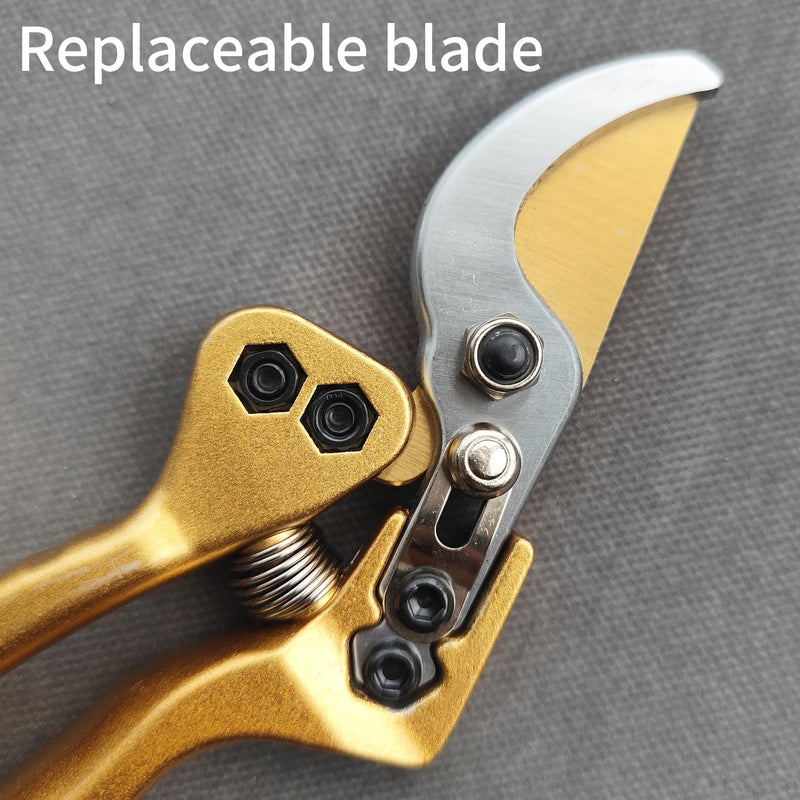 SK-5 Steel Pruning Shears, Garden Scissors with Full Aluminum Alloy Handle, Sharp Clippers for Branches, Ergonomic Design