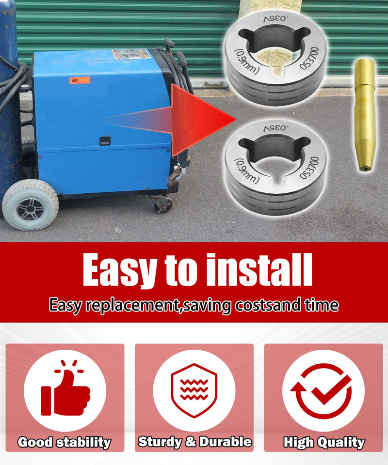 2 PCS Drive Roll Kit Replacement .035" V-Groove Fits for Millermatic 200/210/212/250/251/252, Replace 079595 053700