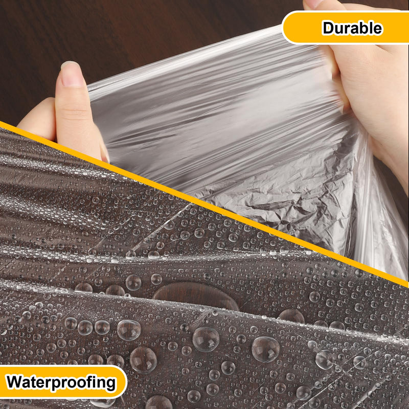 8 Pack Plastic Drop Cloth, 9x12 Ft Plastic Sheeting for Painting, Dust-Proof Tear-Resistant Painters Plastic Tarp Cloth for Furniture Floor Sofa Protector Cover Durable & Thick 8Pack
