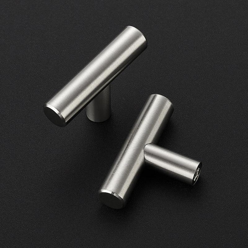 30-Pack 2in Brushed Nickel Cabinet Knobs - Silver Pulls for Kitchen Cabinets and Dressers 30 Pack T Bar