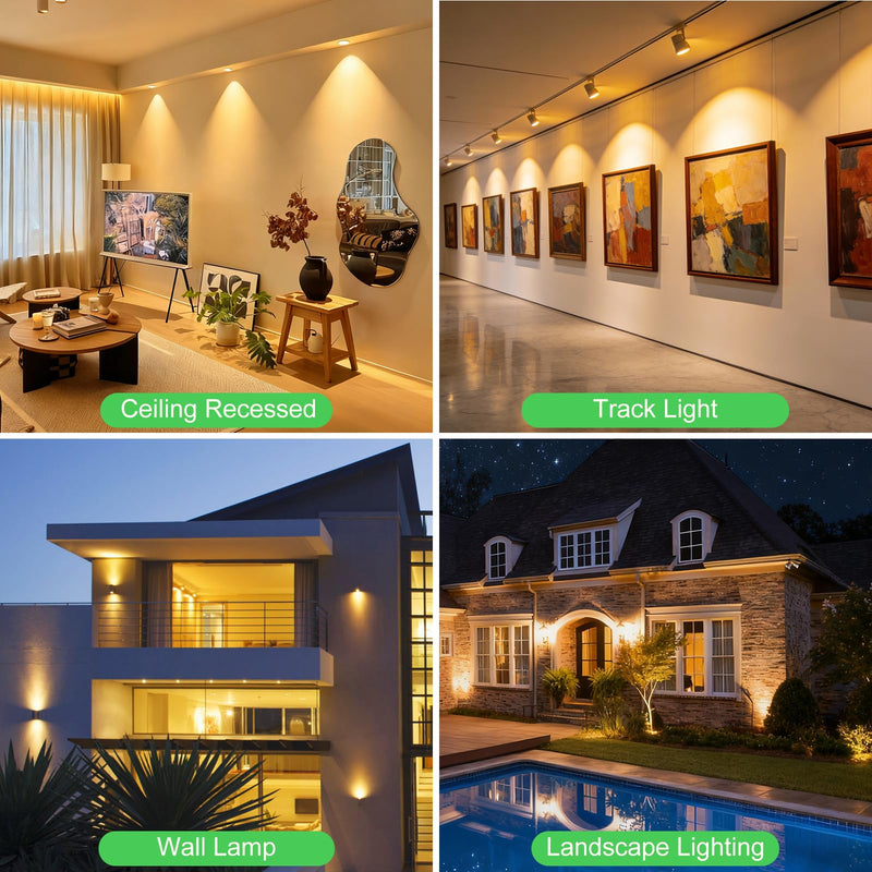 Dimmable GU5.3 LED 2700K Warm White, 5W MR16 Light Bulb 50W Halogen Equivalent, 36 Deg 610LM, CRI>85, 35000hrs Lifespan, Flicker-Free 12V LED Spot for Accent Recessed Track Landscape Lighting, 6 Pack