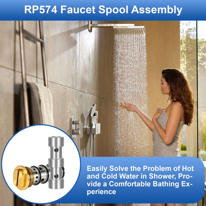 RP574 Faucet Spool Assembly, for Delta Shower Faucet 1804 1814 1824 1848 Bath Fixture, Pressure Balancing Spool for Tub/Shower Faucets Valve