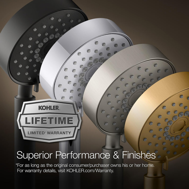 Kohler 72418-G-BN Awaken® G90 Three-function showerhead, 1.75 gpm, Vibrant Brushed Nickel Multifunction Showerhead