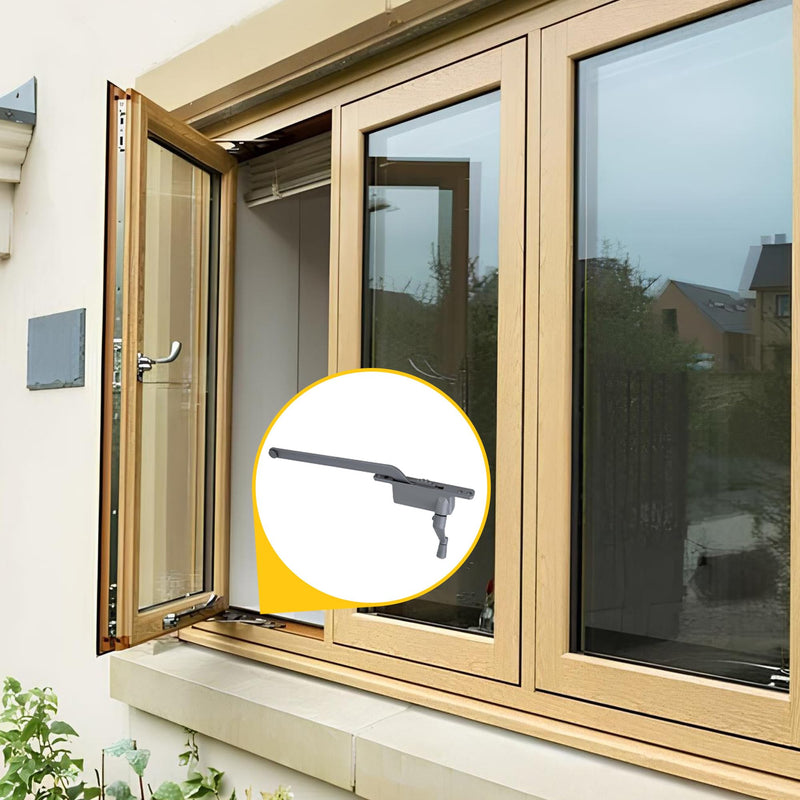 Brixwell Casement Operator Assembly Aluminum Handle, Right Hand, Die Cast Construction with 9" Arm Length, 3-7/8" Body Base, 4-3/4" Crank Arm, for Aluminum Window Crank and Casement Window Handle