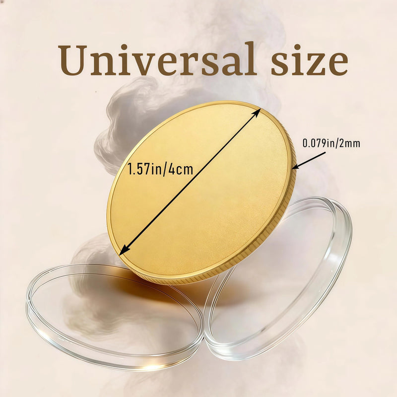 Disabeki Solid Brass Coin Blanks, 10 Pack, 40mm x 2mm, Round Discs for Engraving, Stamping, and DIY Custom Coins 2mm-10PCS
