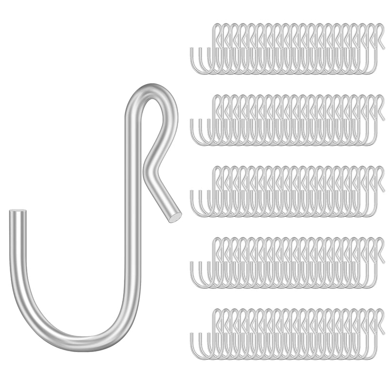 100Pcs Small S Hooks for Hanging, Silver Small S Hooks Metal Hanger for Jewelry, Pot, Crafts and Ornament