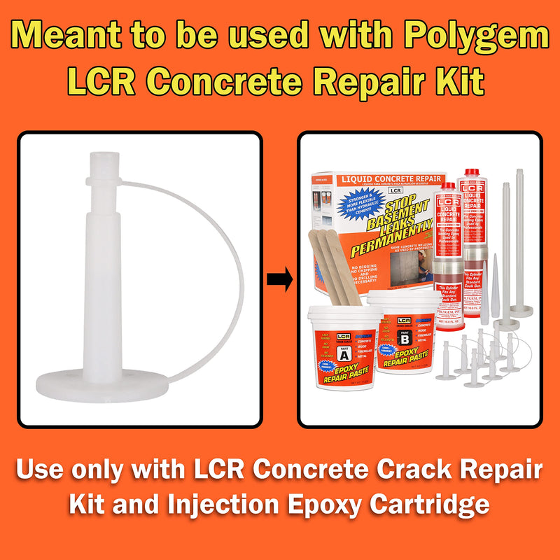 Liquid Concrete Standard Surface Injection Ports with Attached Caps (20) 20