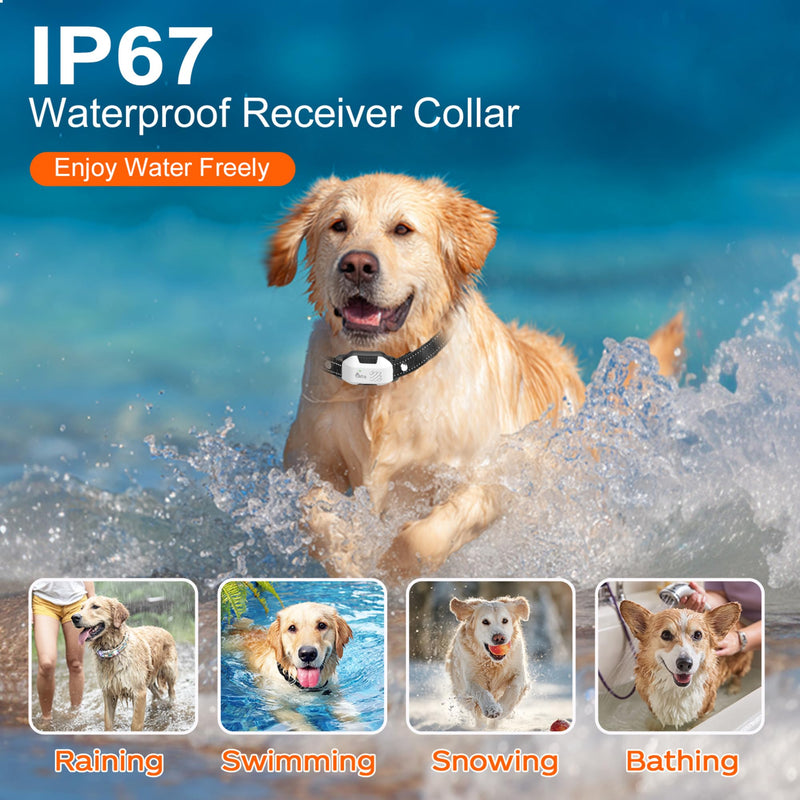 TATA: PupGuide 3000 Pro - 2-in-1 Ultrasonic Dog Remote Trainer, Bark Deterrent & Shock Collar - 4 Modes, Waterproof-Adjustable, Dual Pet Training