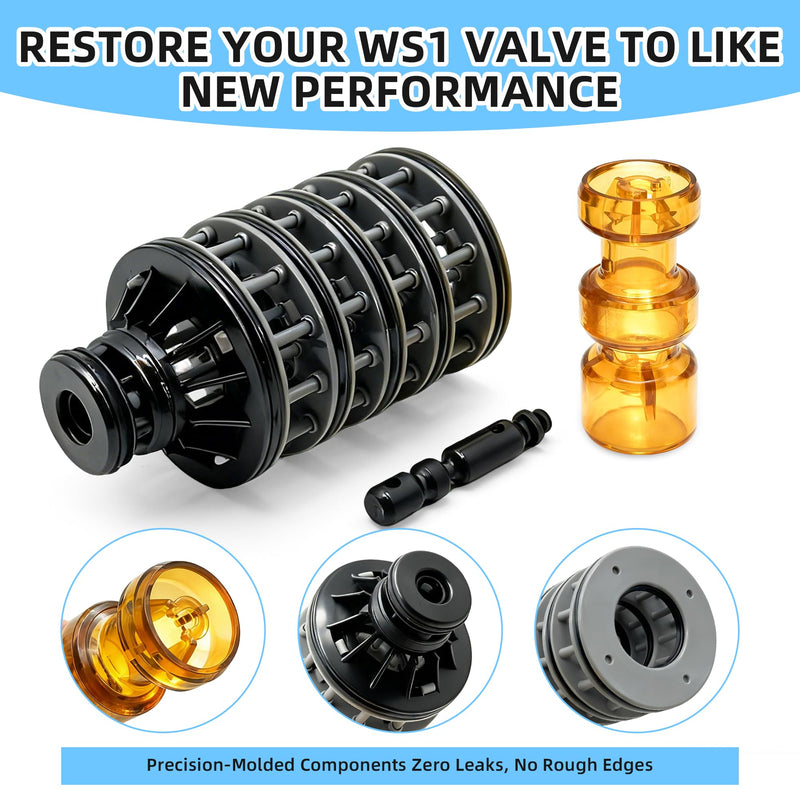 New Upgraded Water Softener Interior Rebuild Kit for Clack WS1 Series | CV3005 Spacer Stack Assembly with V3011 & V3174 Pistons,Compatible Replacement Parts for WS1 Water Softener Control Valve