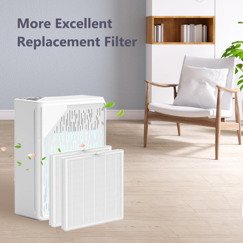 Replacement Filter Compatible with LAMPICK Cleaner-A6 Air Purifier, 4-in-1 Air Filter Replacement, 2 Pack Original Filter