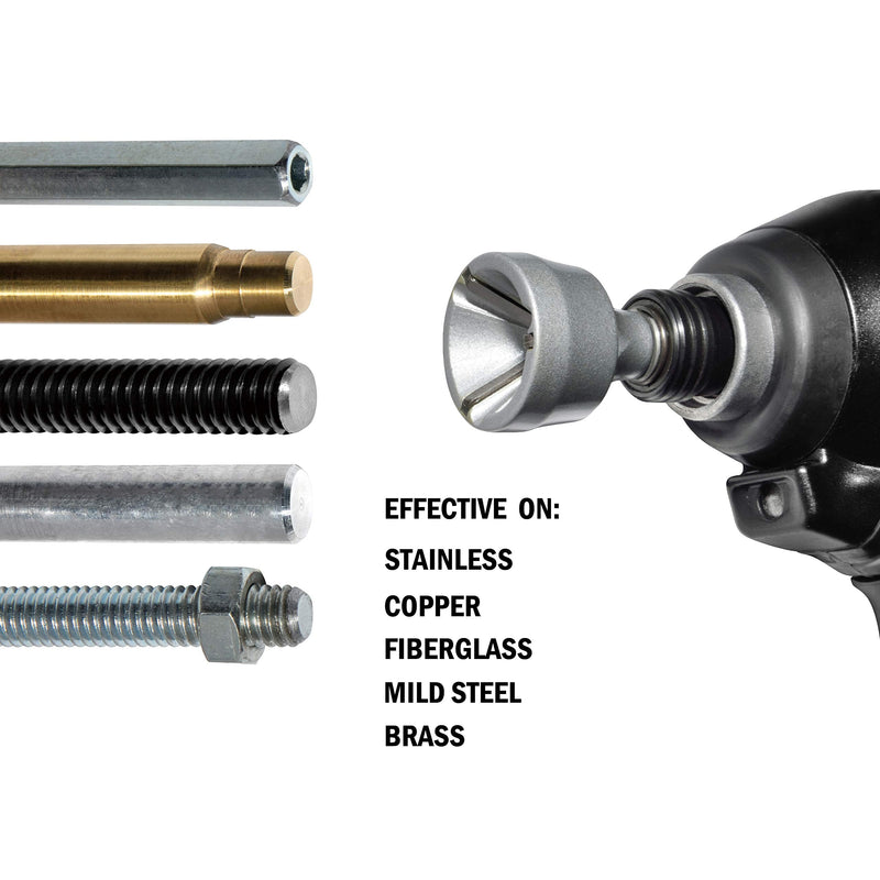 ORX PLUS TOOLS Deburring External Chamfer Tool, with HSS Blade, Deburring Drill Bit, Remove Burr Tools Quick Release Shank Fits for 1/8"-3/4"(3mm-19mm) Deburring Drill Bit 3mm-19mm / Sliver