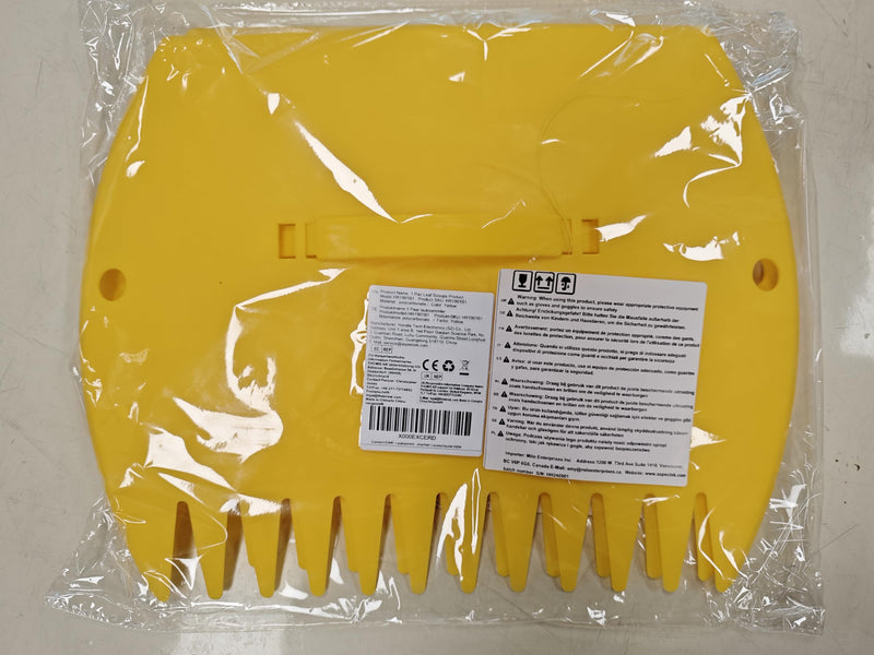 Leaf Scoops Hand Rakes, Large Leaf Grabbers for Yard Work and Garden Use, Clear and Collect Garden Rake, Leaf Scooper and Claws for Leaves, Lawn Debris, and Trash Cleanup, Yellow light yellow